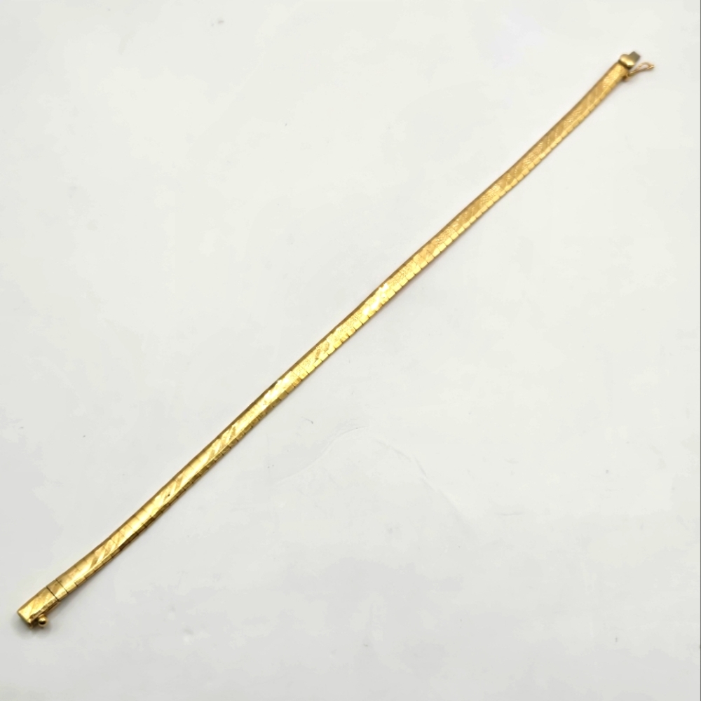 14K Yellow Gold Cocoon Style Chain Bracelet